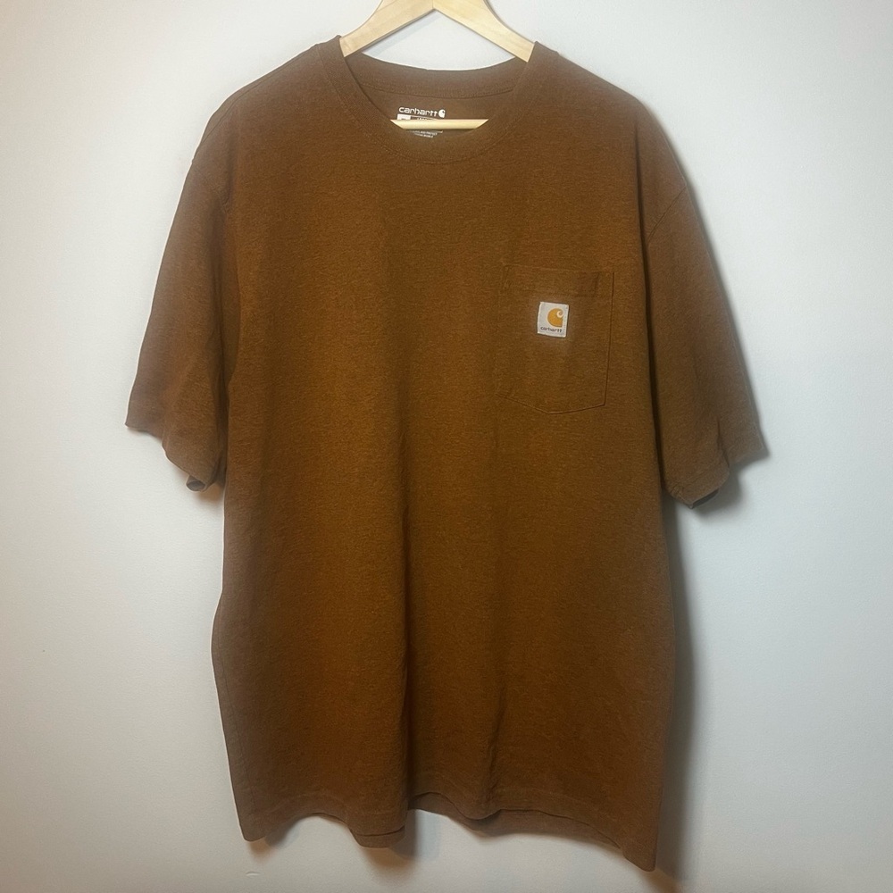 Carhartt Loose Fit T-Shirt Men’s XL Brown Short Sleeve K87 Heavyweight Workwear